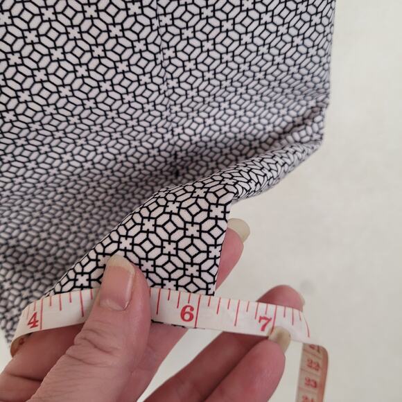 New Adrianna Papell Kate ivory black mosaic geometric print trouser pant size 6 - Picture 11 of 11